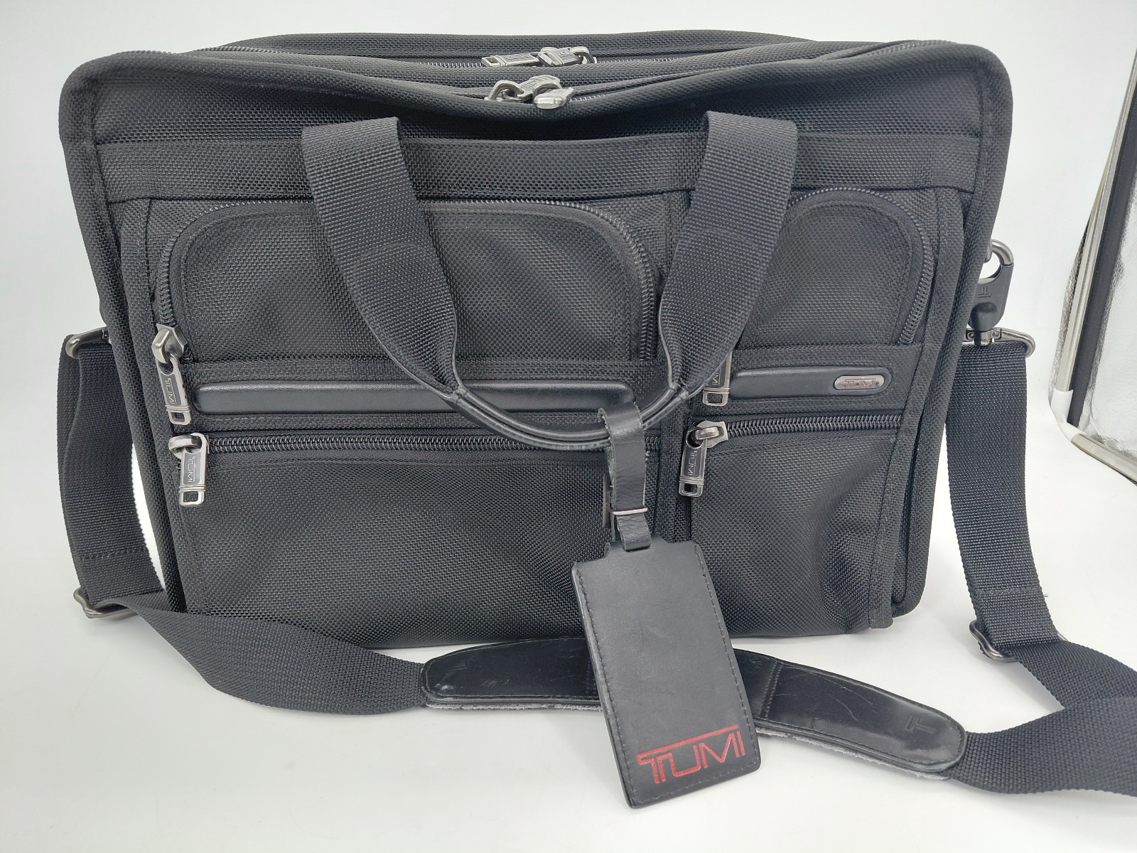 Tumi 26141D4 Alpha Black Ballistic Nylon Laptop Briefcase Bag – Used Good Cond.