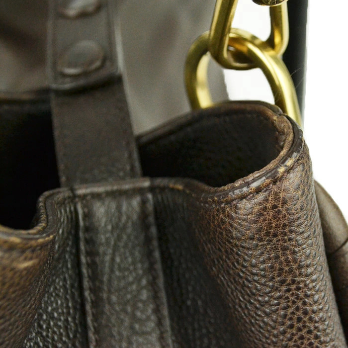 BALLY Tote Bag Handbag SWITZERLAND 1851 Womens Leather Brown Charm