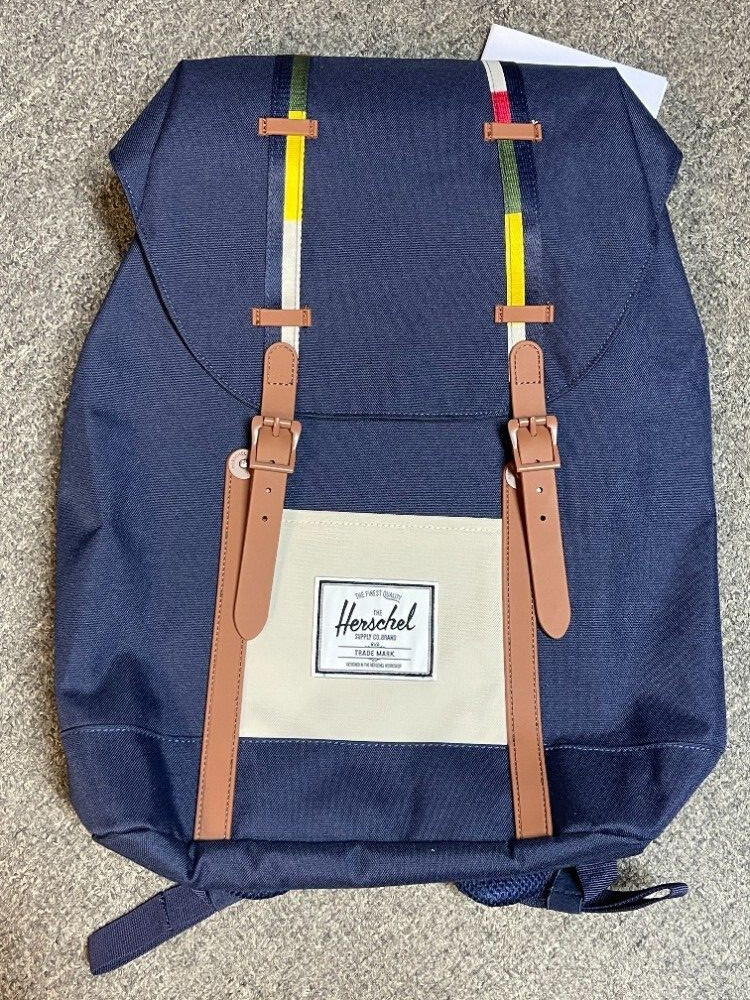 Herschel Supply Co Retreat Peacoat/Birch 15″ Laptop Sleeve Padded Backpack 19.5L