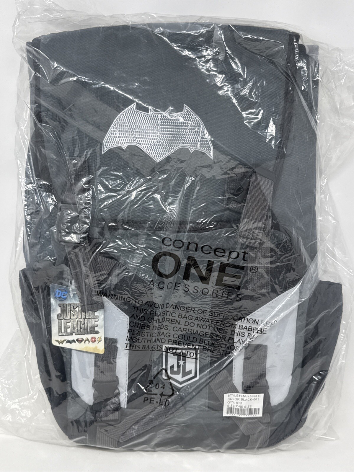 NEW ThinkGeek Backpack Justice League Batman Tactical Issue Black RATE HTF