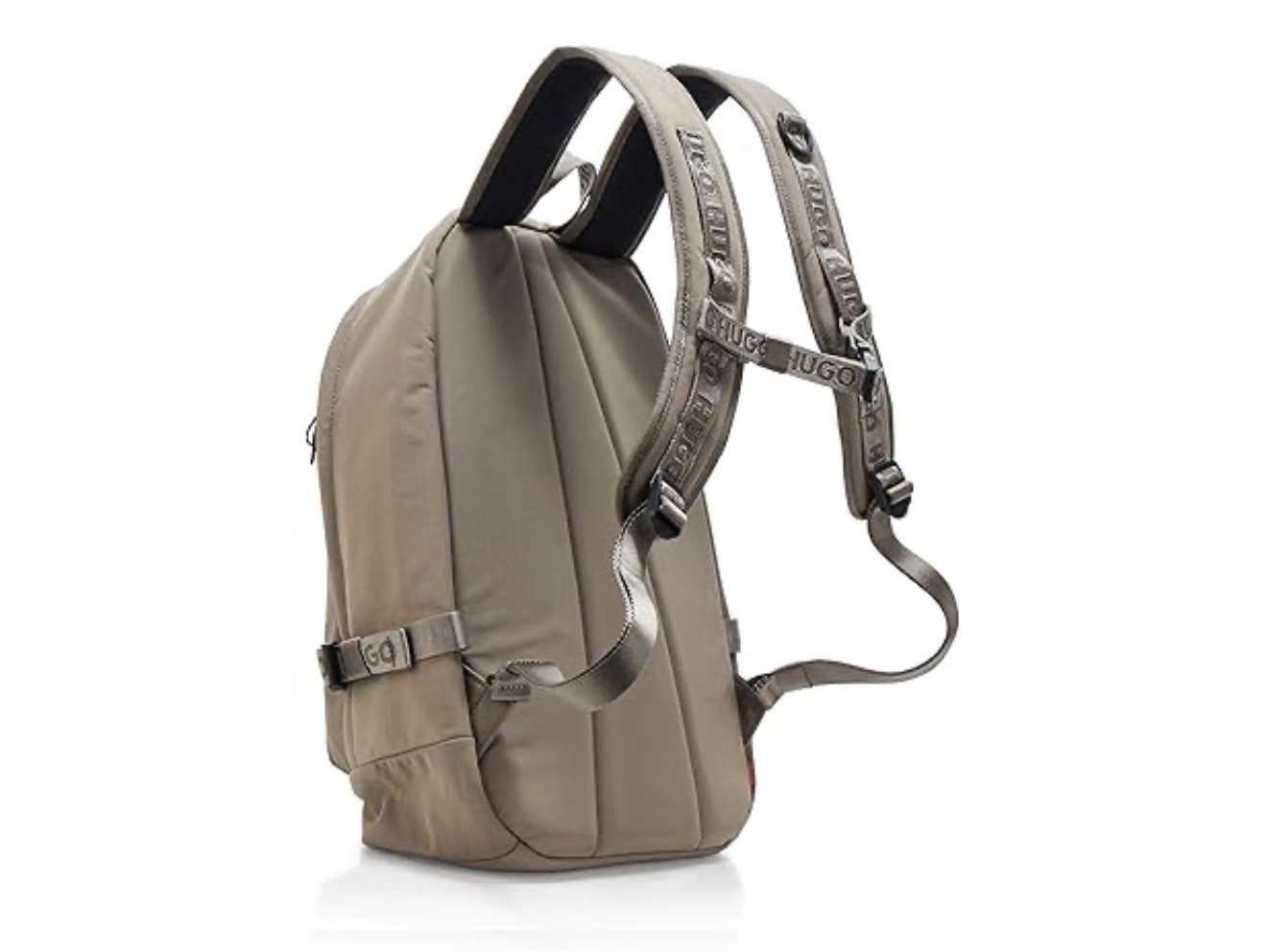 HUGO, Taric Nylon Blend Double Pocket Backpack, Dust Grey
