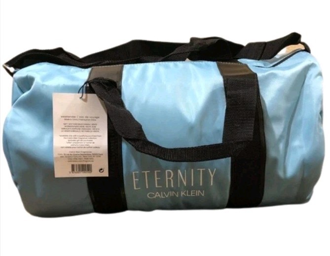 Clavin Klein Eternity Large Duffle Travels Bag In (Baby Blue Color)