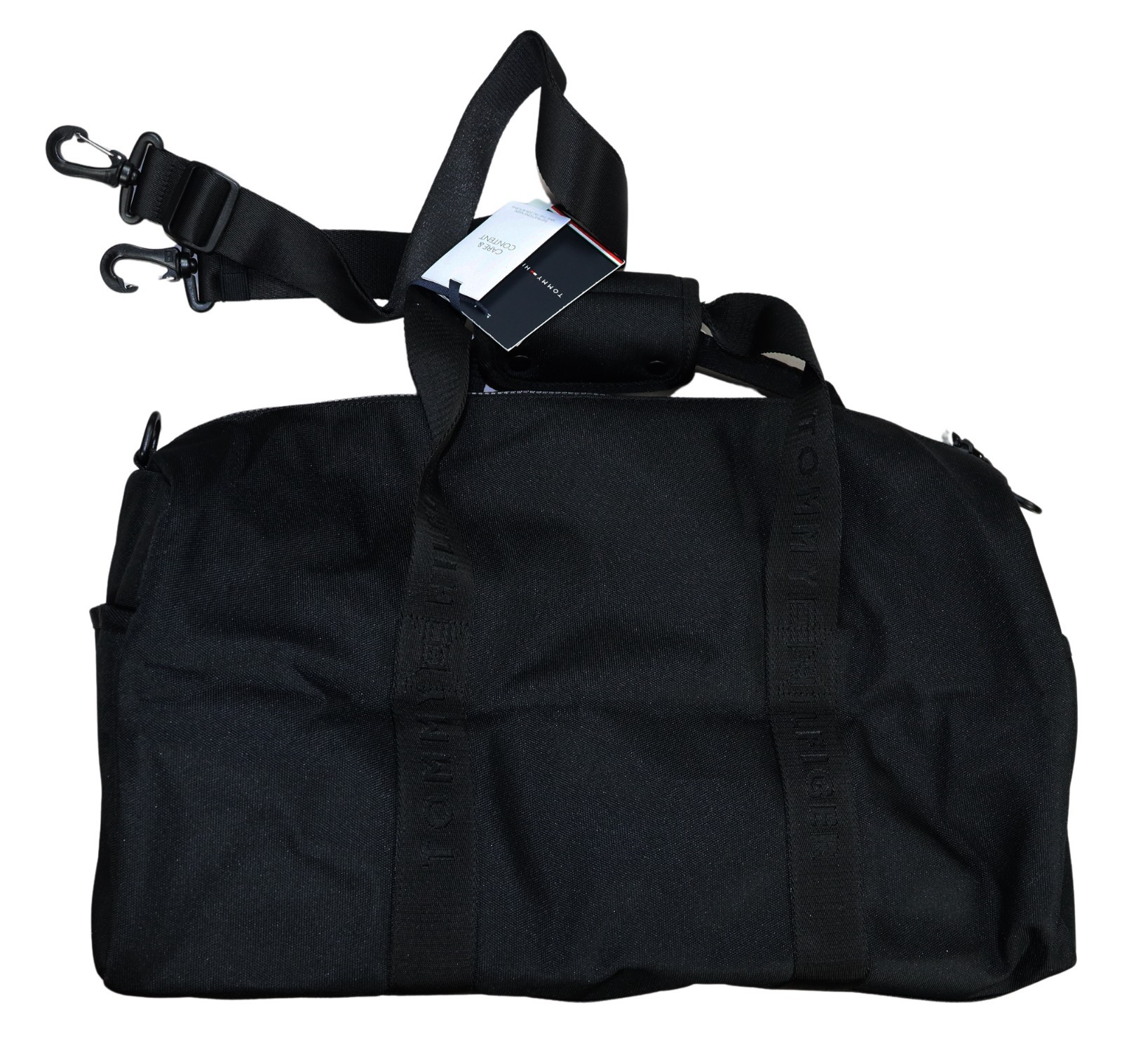 Tommy Hilfiger Element Detachable Strap Lightweight Men’s Duffle Bag NWT Black