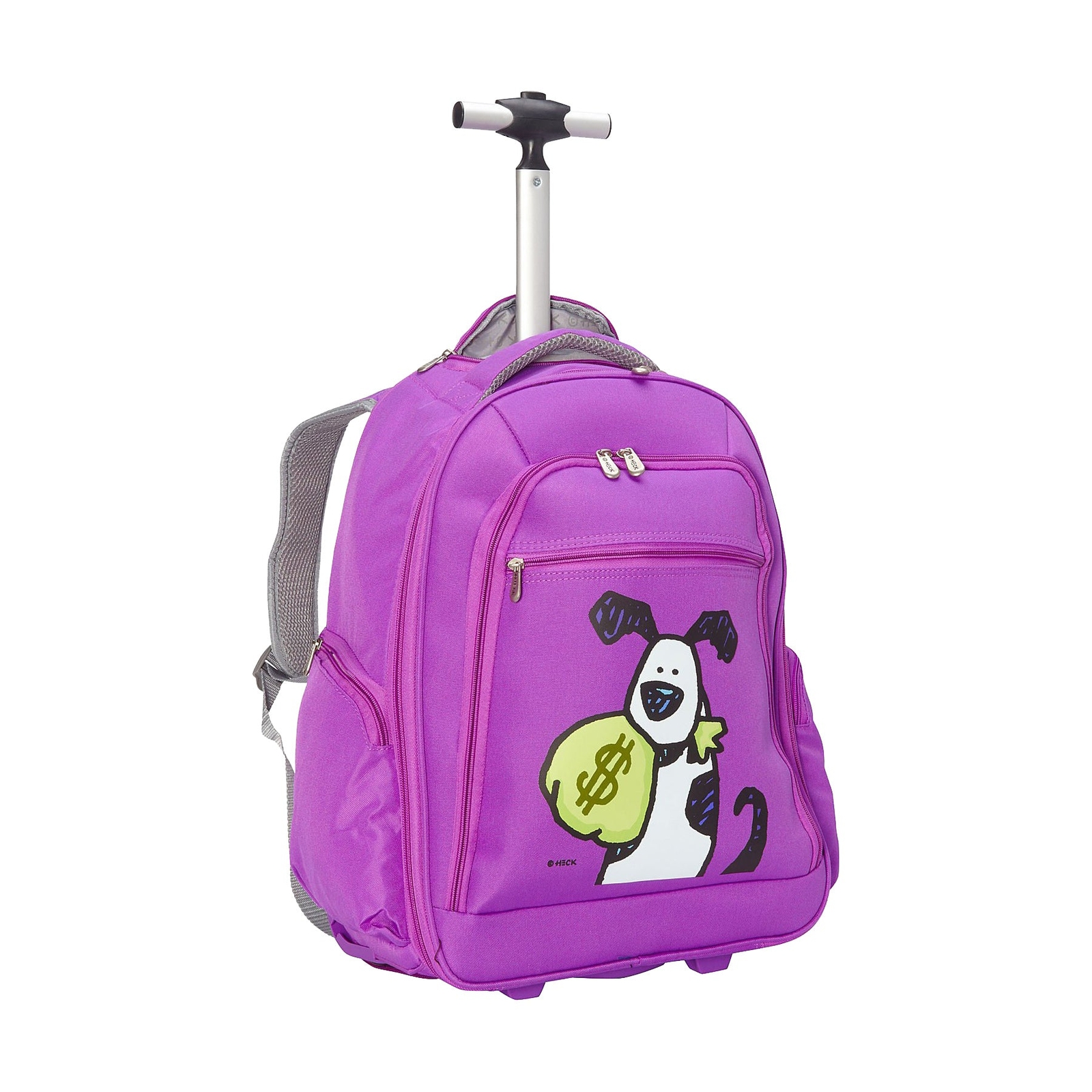 Ed Heck Lightweight 5-PC Spinner Luggage Set Purple-Money Doggie One Size U4