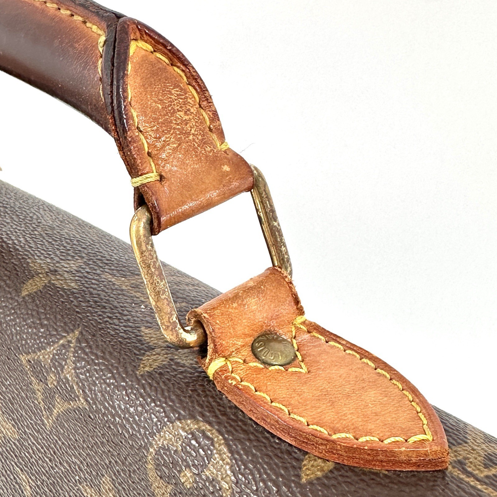 Louis Vuitton Monogram Briefcase Business Bag PVC Brown Authentic
