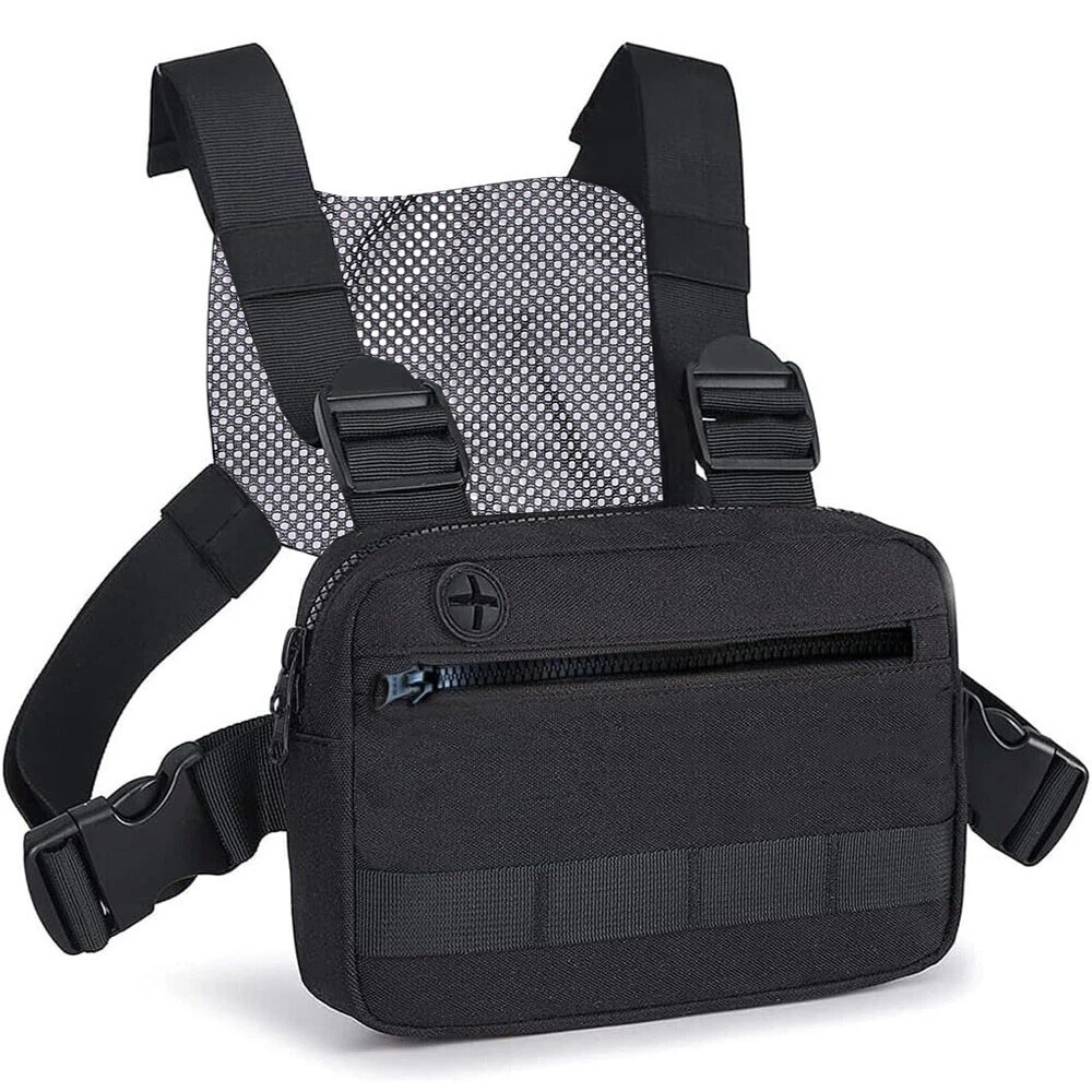 Tactical Combat Chest Rig Bag Front Pouch Recon Kit Pack Sport Protective Vest