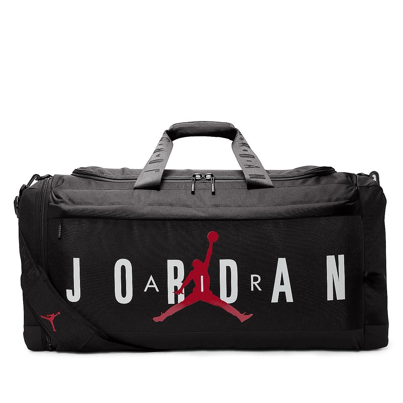 AIR JORDAN VELOCITY Sport Duffle Bag Med/Large Black Red White NEW W/TAG Gym Bag