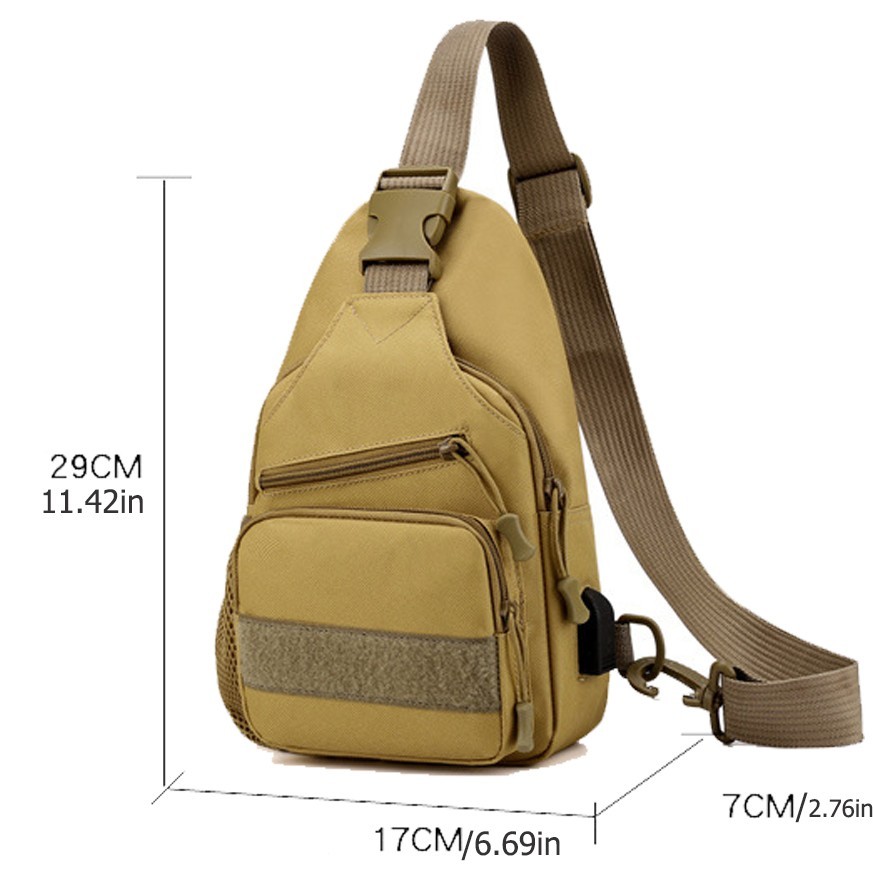 Men Backpack Tactical Sling Shoulder Bag Molle Travel Chest Pack Outdoor Hiking