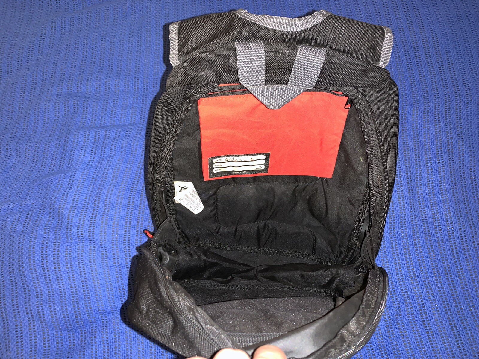 Puma Dash Small Black Backpack Straps 13 x 10 x 5 Black with Gray