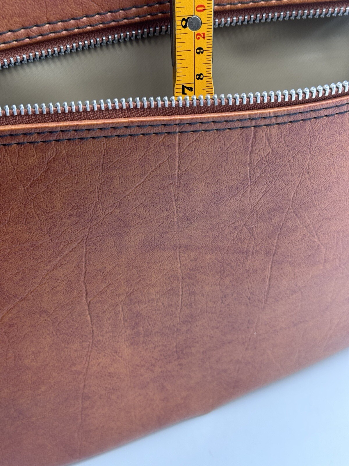 Vintage Sears Leather Bag Briefcase Carry-On Travel Hobo 18″x 11″x 6.5″