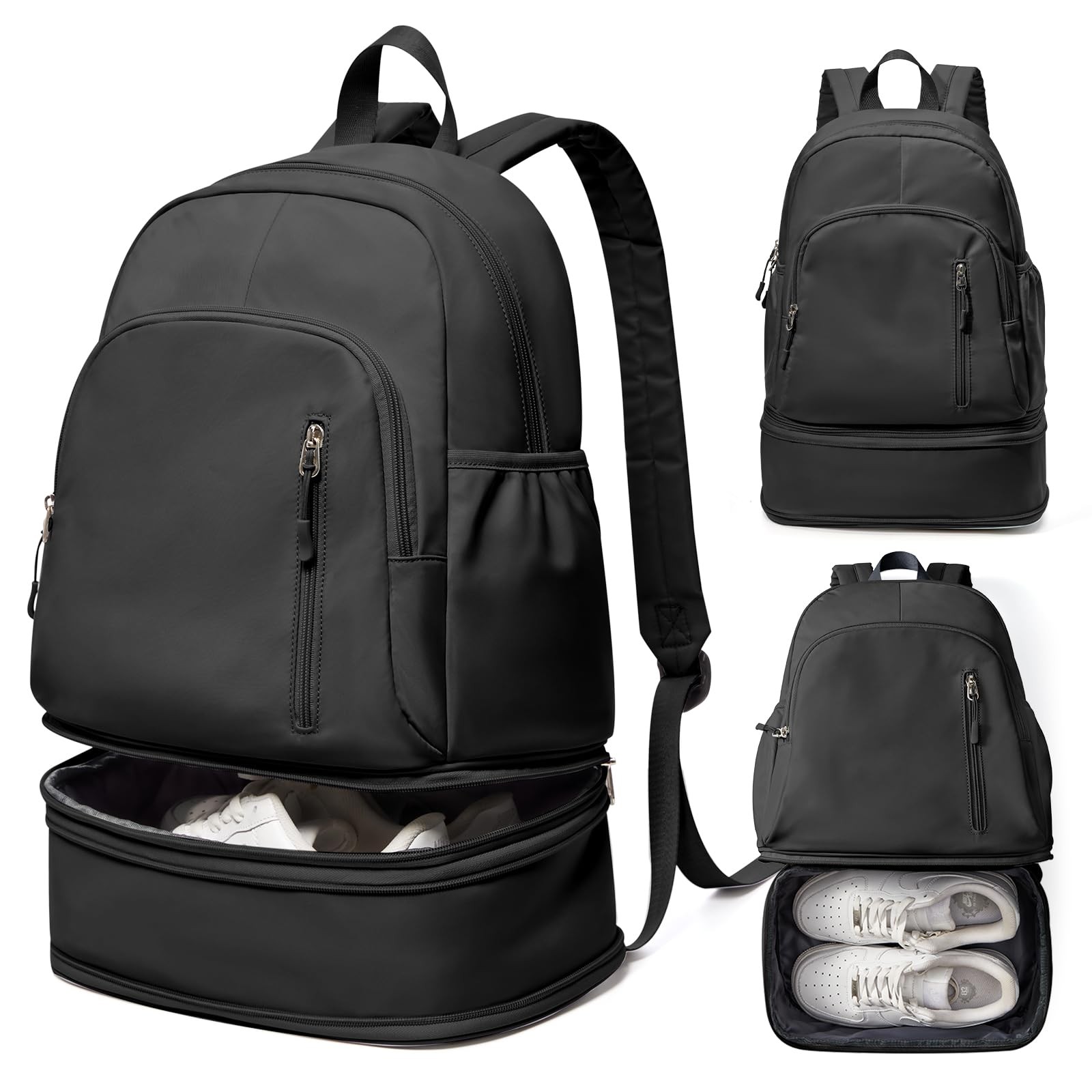 Gym Backpack for Women Men, Lightweight Gym Bag with Shoe Compartment, Waterp…