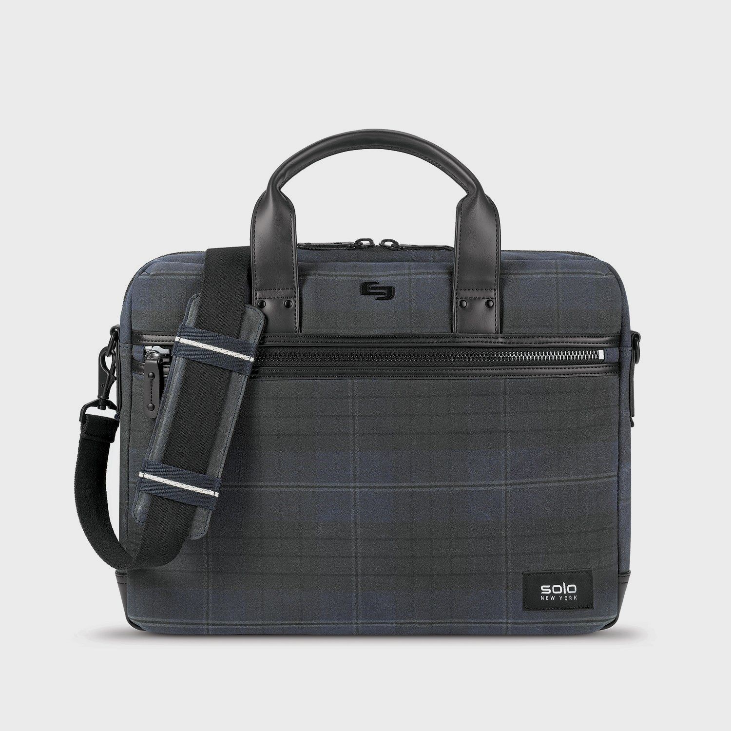 $180 Solo Men’s Blue Bryce Messenger School Work Travel Briefcase Shoulder Bag