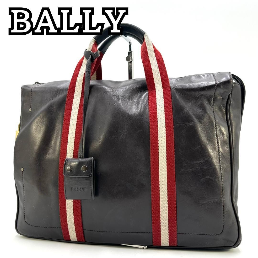 Authentic Bally Business Tote Bag 28cm Leather Brown Men’s Office Bag