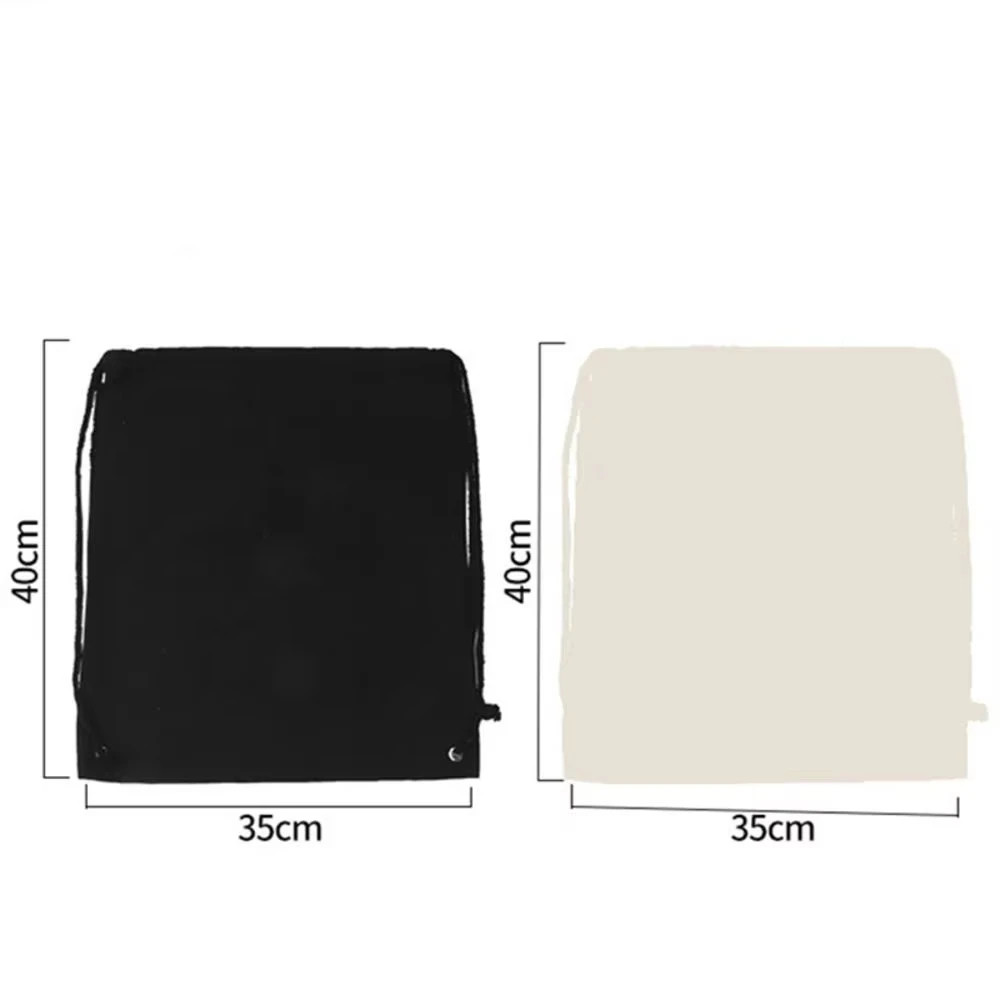 Canvas bag shoulders drawstring bundle pockets shopping student backpack bag cot