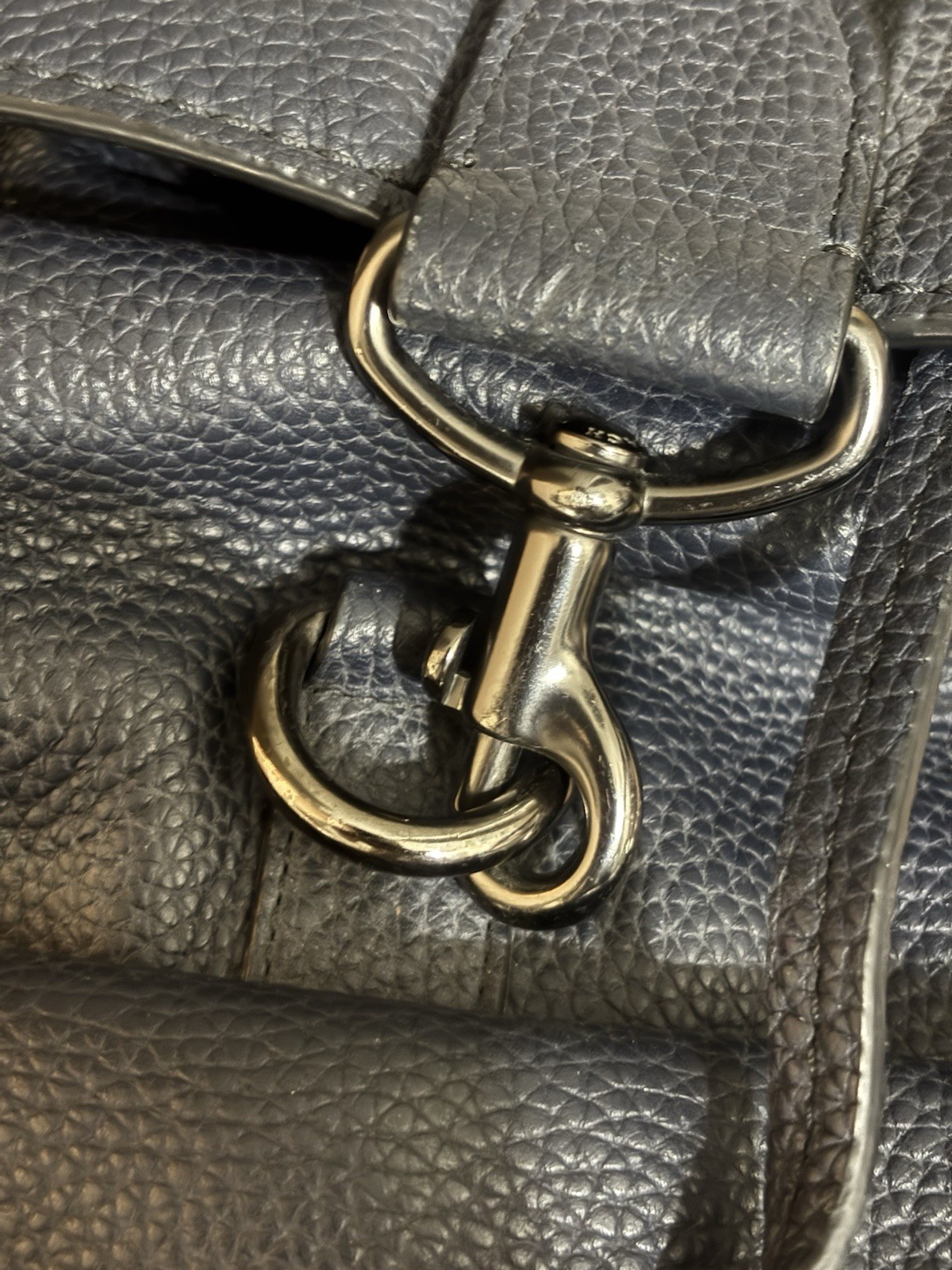 COACH 29523 Bleecker Backpack Navy Blue Pebble Leather