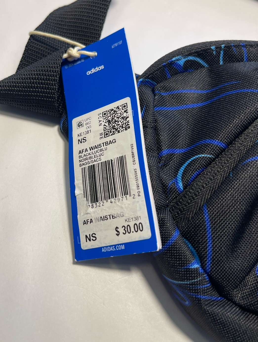 Adidas Argentina Fanny Pack Waist bag One Size Unissex Black/Blue New