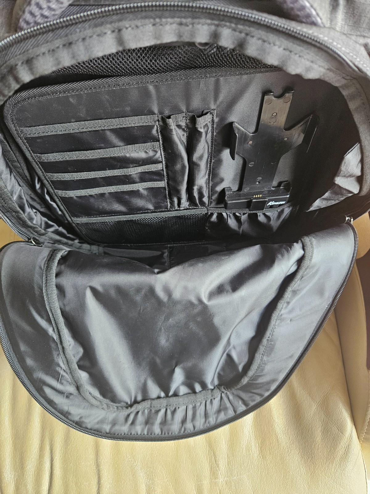 Konzu Backpack 17 ” High, Length At the Middle 14″ 11.5X7.75″ Base.