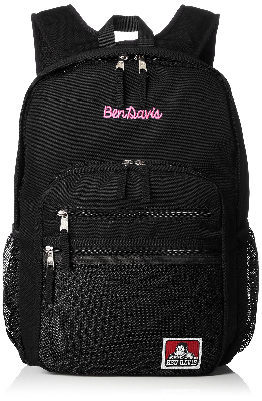 Ben Davis Backpack XL Size Mesh Pocket Black/pink BDW-9200 Commuter School