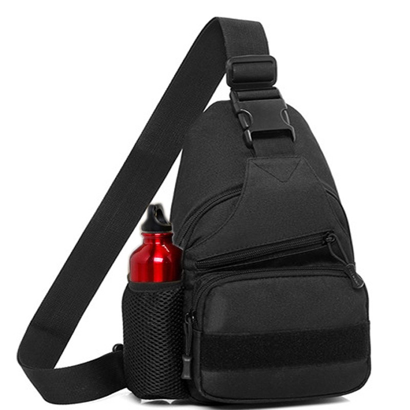 Men Backpack Molle Tactical Sling Chest Pack Shoulder Bag Outdoor Hiking Travel