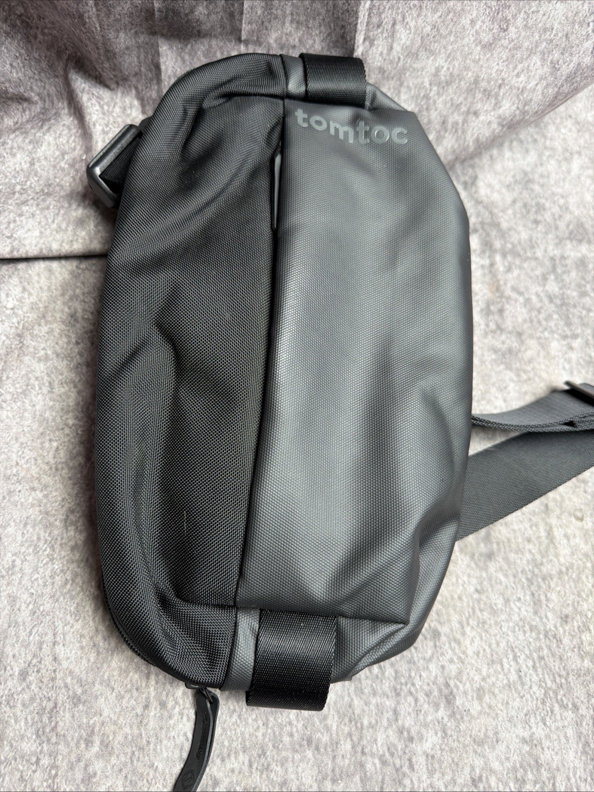 tomtoc Compact EDC Sling Bag Crossbody Shoulder Travel Tech Organizer Black