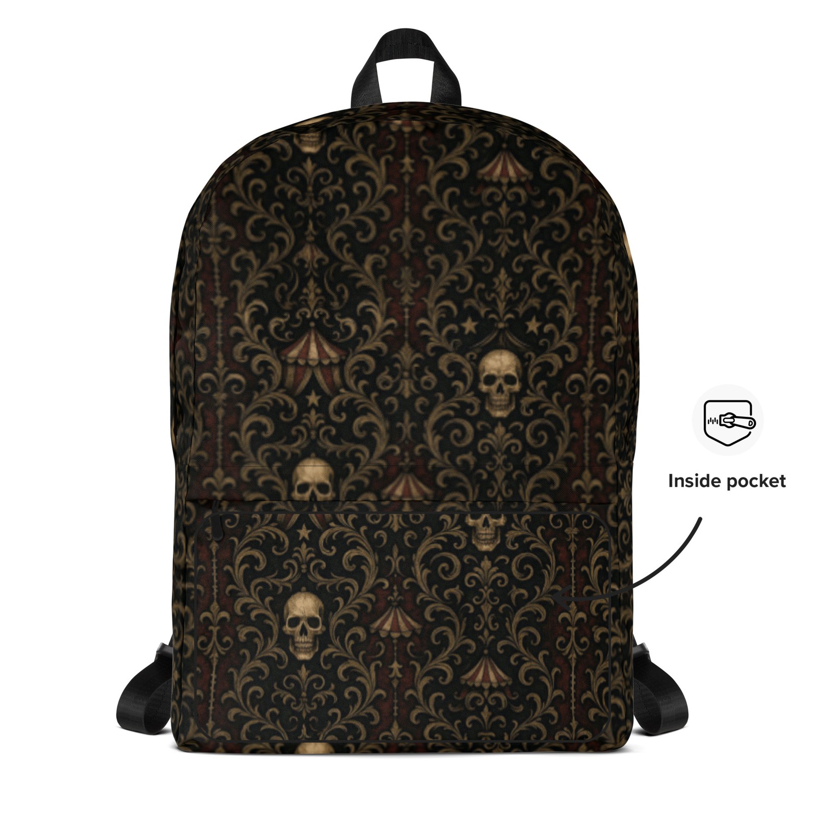 Skull Carnival Backpack Freak Show Circus Horror Bag Gothic Gift Horror