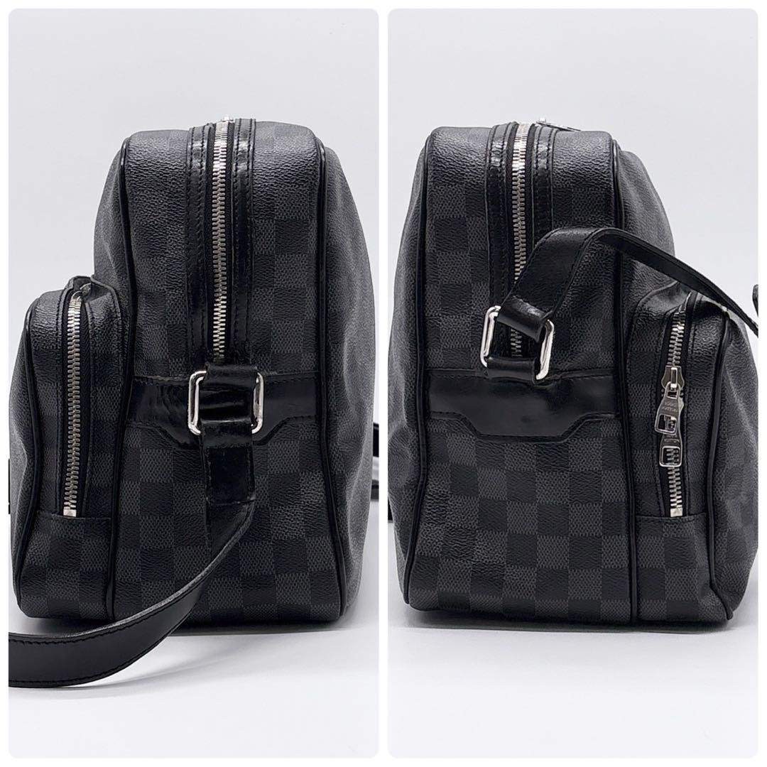 Louis Vuitton Damier Graphite Nile Messenger Bag Handbag Spacious 36x22x14cm