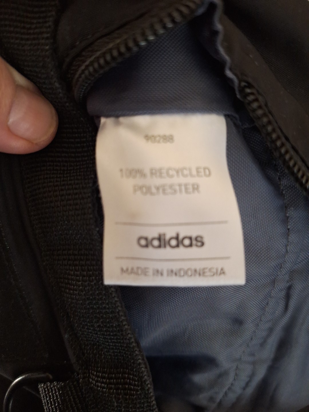 ADIDAS Small Black Crossbody Bucket Bag. 6x8x11″. 3 Stripes