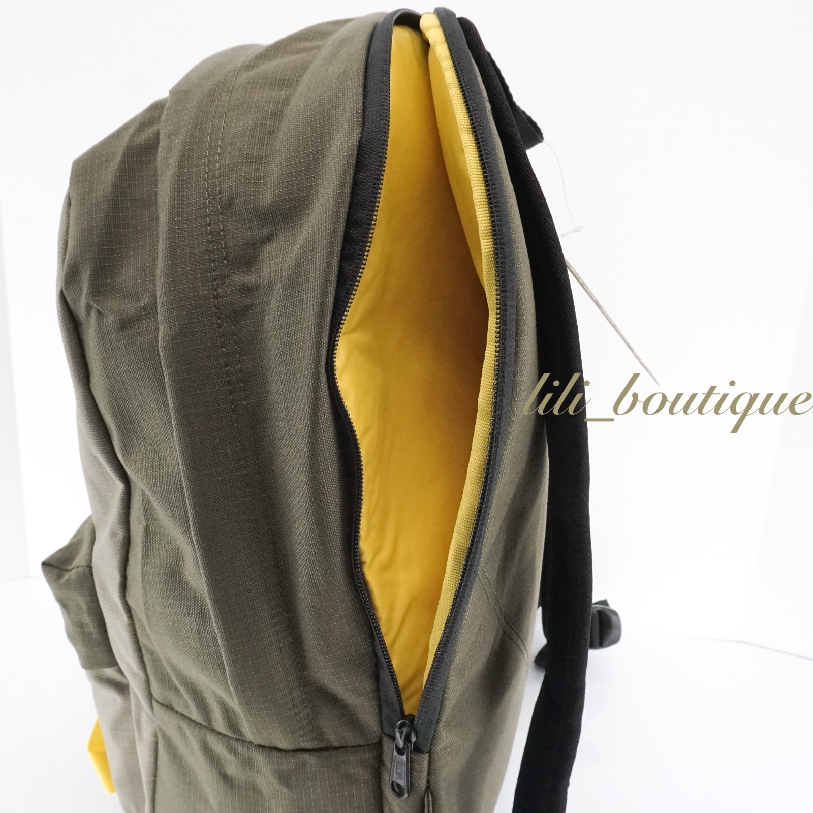 No Tags Vans Old Skool Plus Backpack School Laptop Bag VN0A3I6SZIP Olive Yellow