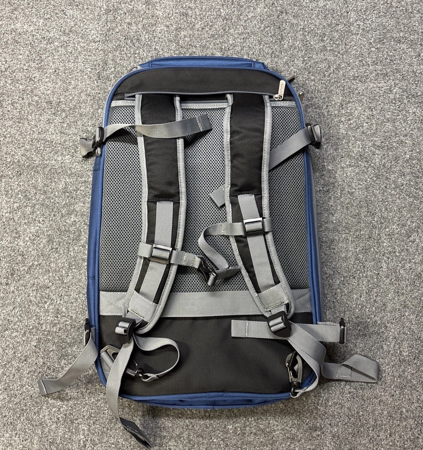 Amazon Basic Blue Carry On Travel Backpack Multi Carry Option Expandable Storage