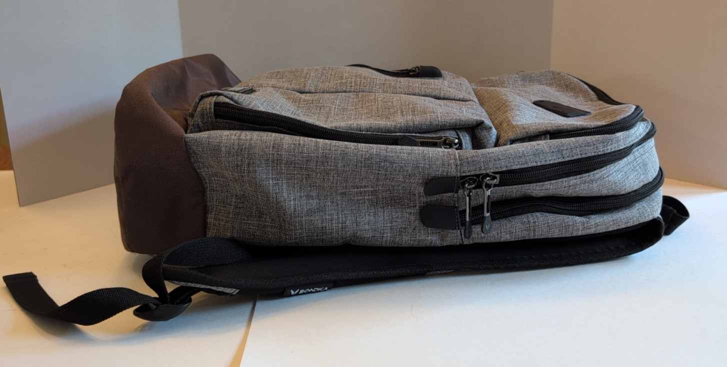BONDKA 19.5″ Jumpstreet Backpack City Work School Travel Bag Heather Gray Pocket