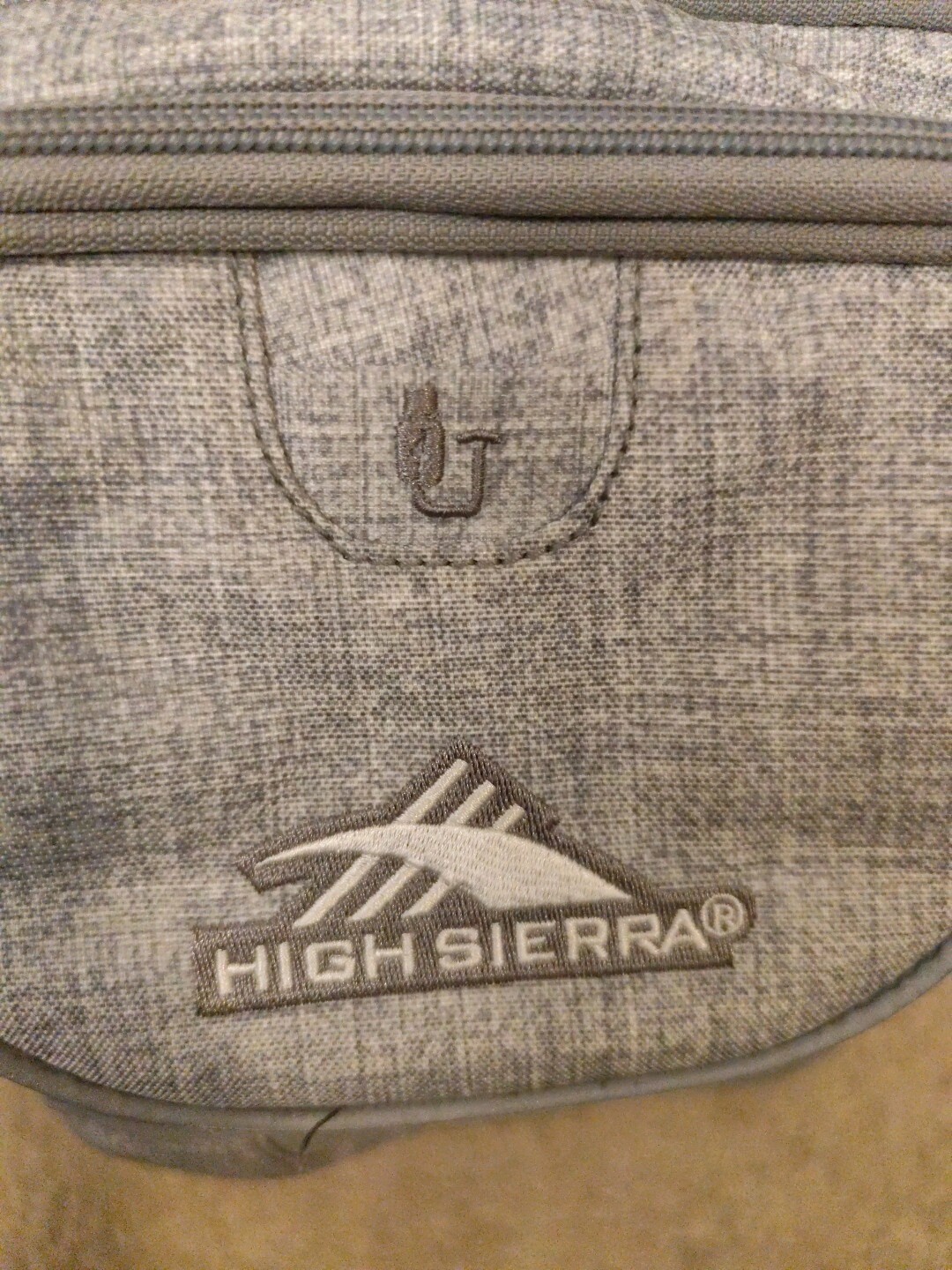 High Sierra Powerglide Wheeled Rolling Backpack Large 38L Gray