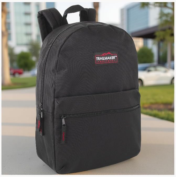 Trail maker Classic 17 inch Backpacks with Adjustable Padded Straps | School …