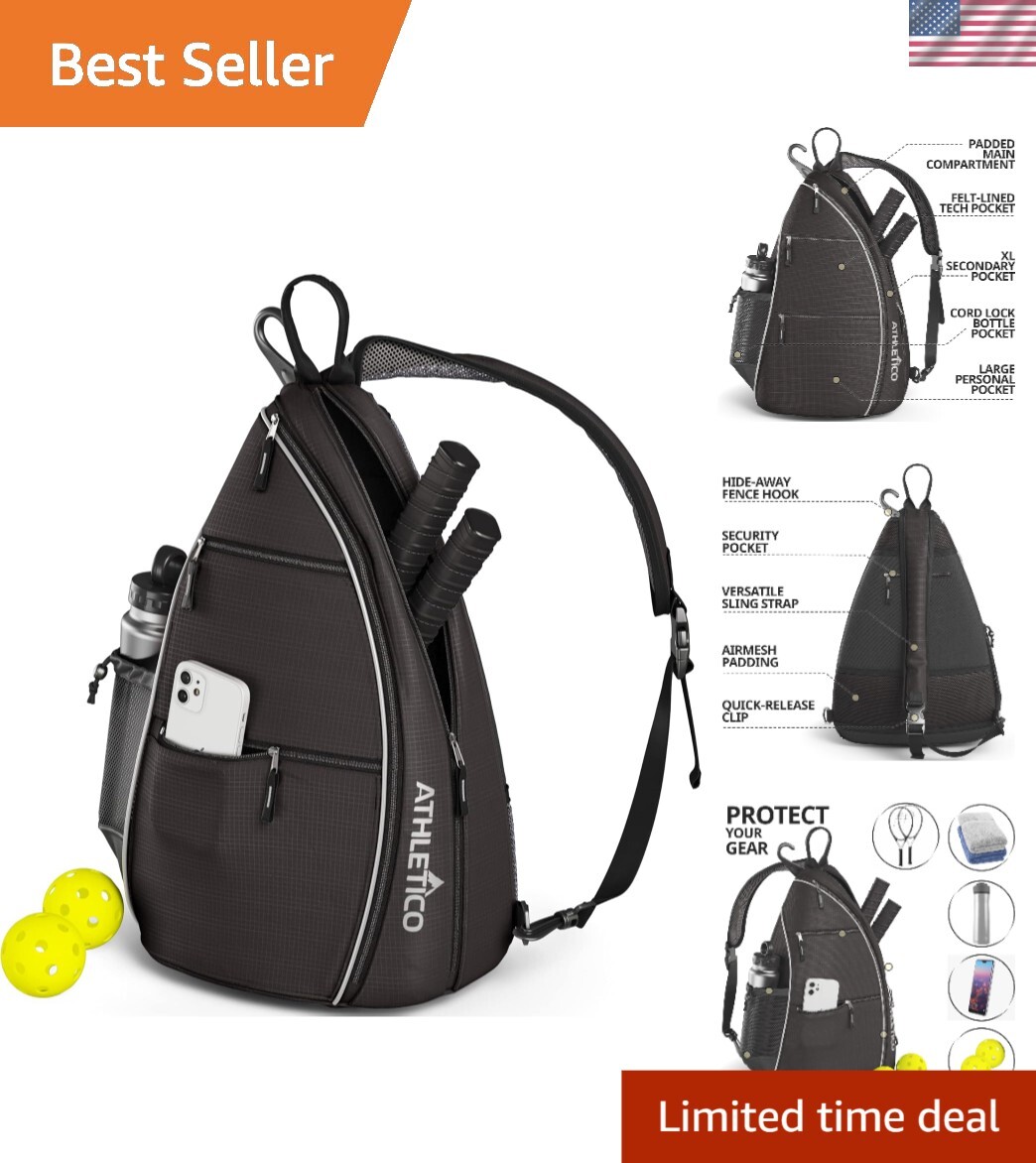 Versatile Crossbody Backpack for Pickleball, Tennis & Travel – Unisex Design