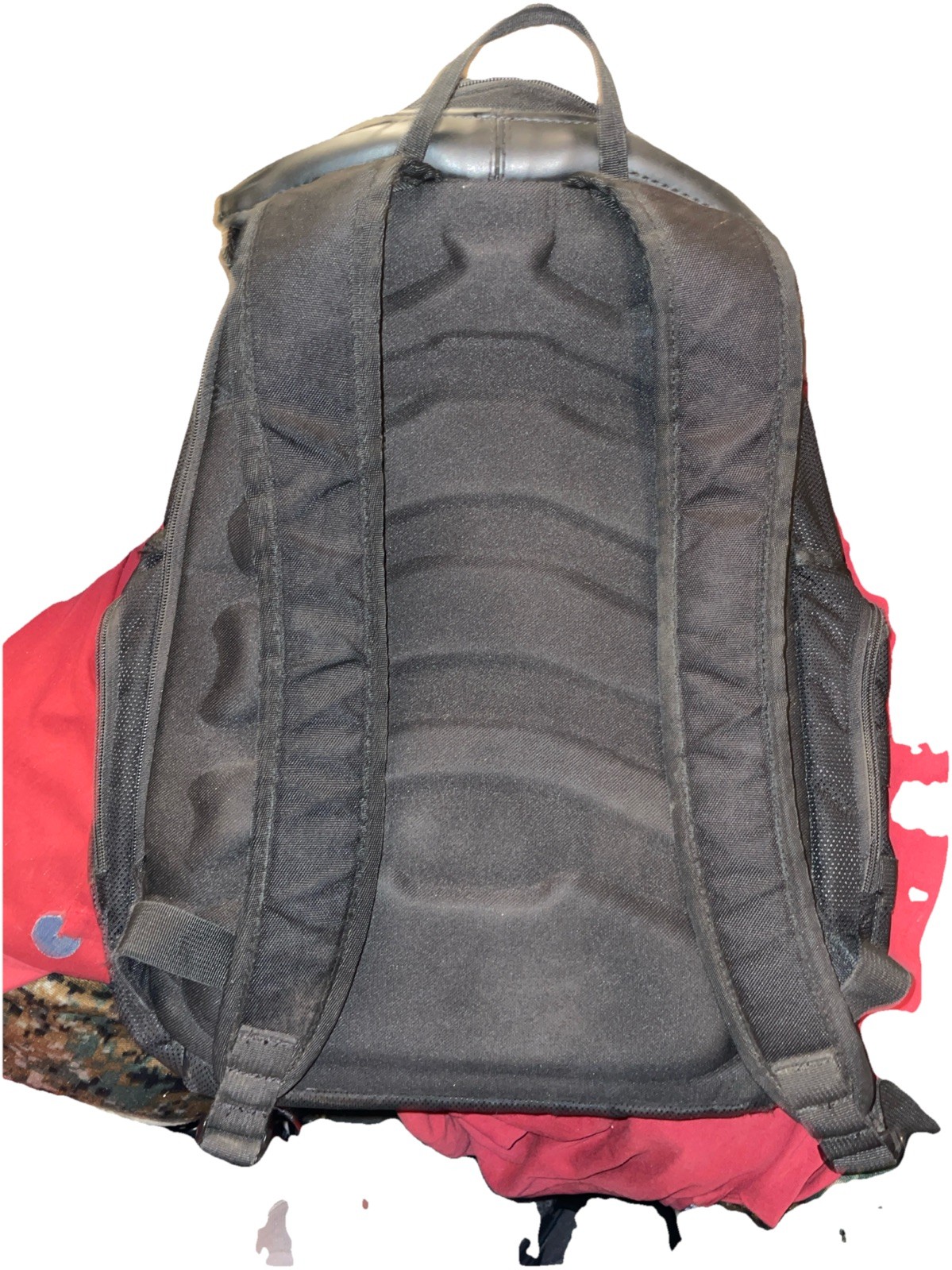 Oakley Kitchen Sink Backpack Blk PreOwned Missing “O” Oakley Logo Badge On Lid