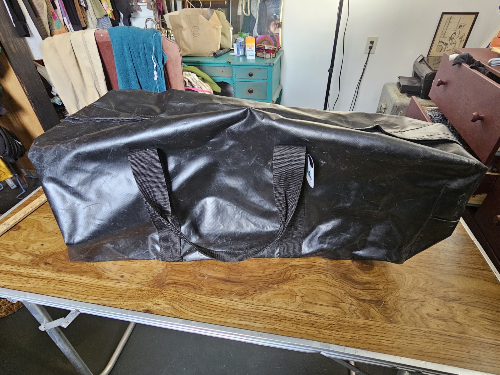 Tuff Bag M-3 Large Black Waterproof Vinyl Bag Offshore Hunting Camping 12x12x30