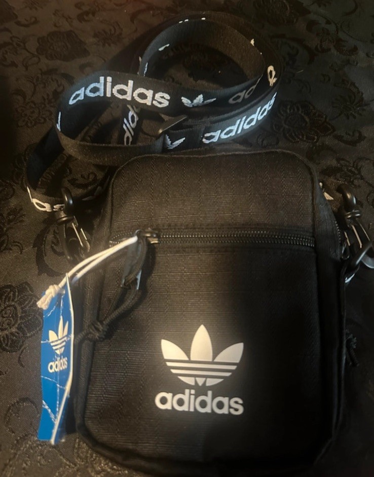 adidas Originals Festival Mini Crossbody Bag Black/White Logo Strap