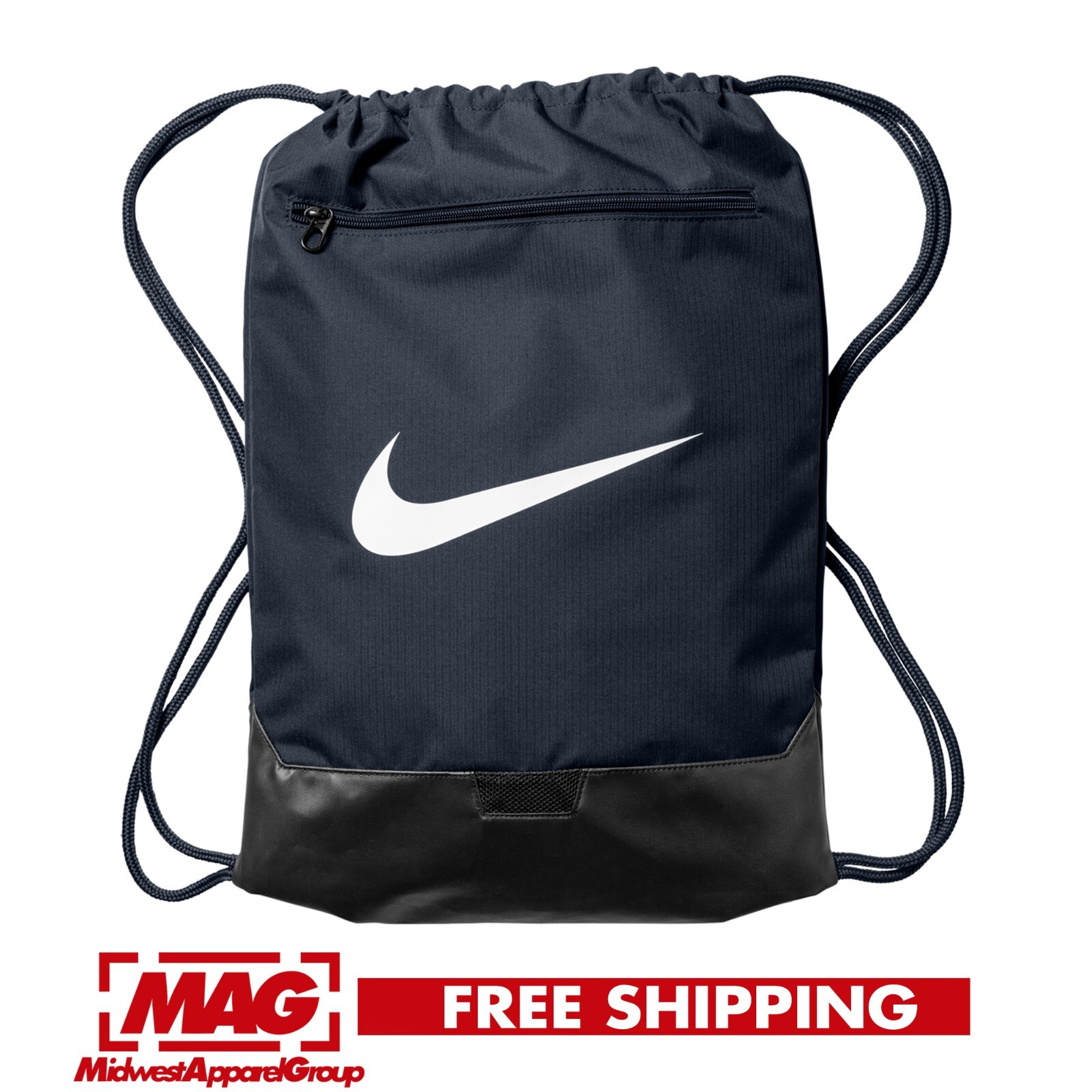 NIKE BRASILIA MIDNIGHT NAVY DRAWSTRING PACK Training Gym Bag Backpack Sack All