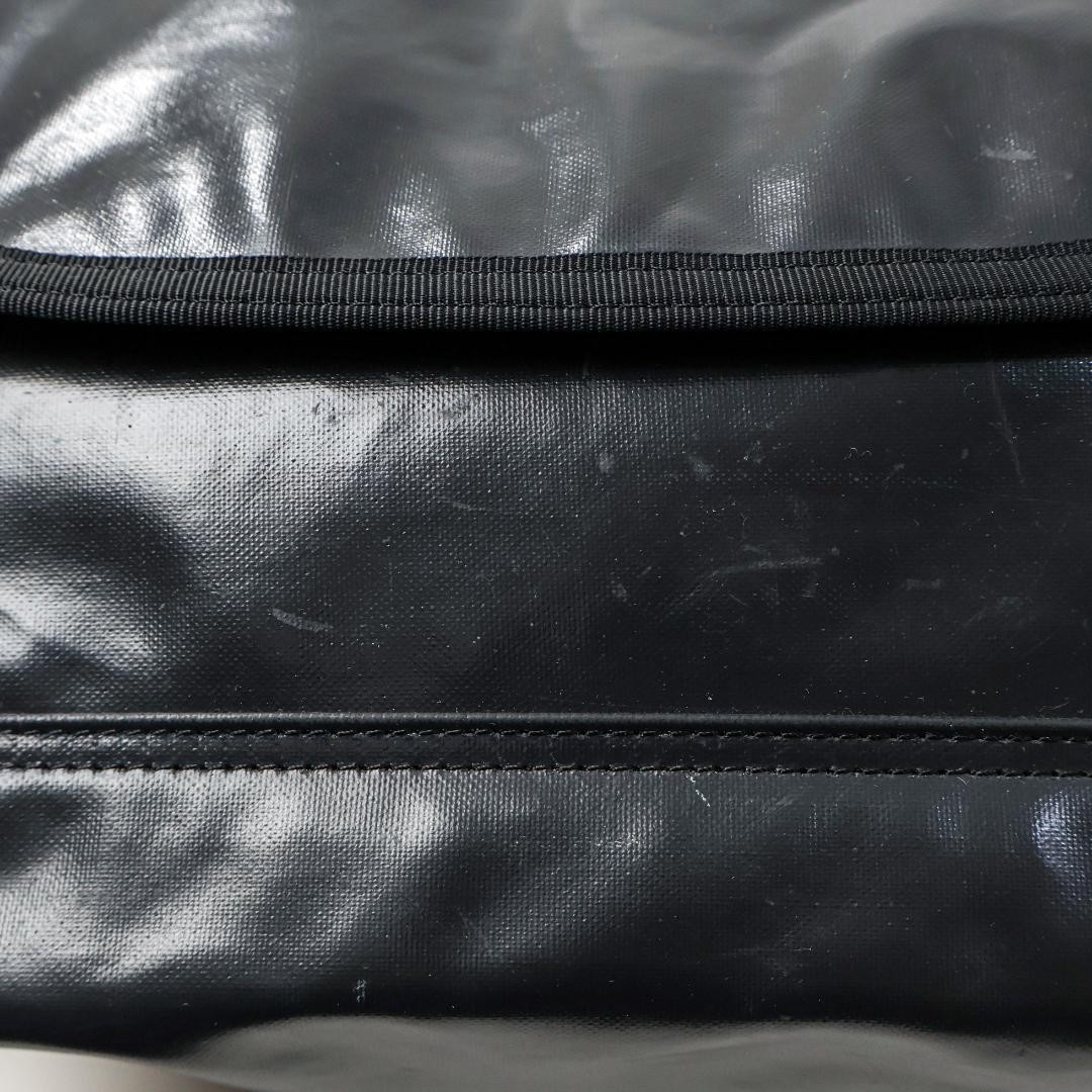 Authentic PORTER Enamel Shoulder Bag 14cm x 21cm x 23cm Black Damaged