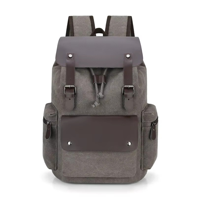 Vintage Canvas Backpack Rucksack Men Women Travel Laptop School Hiking Bag Large