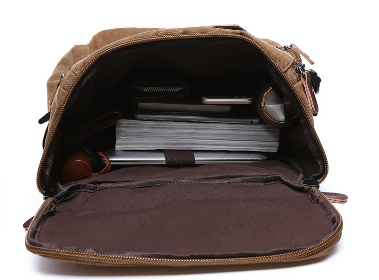 2026 New Men’s Canvas Backpack School Bag Travel Bags Laptop Bag High Qualit