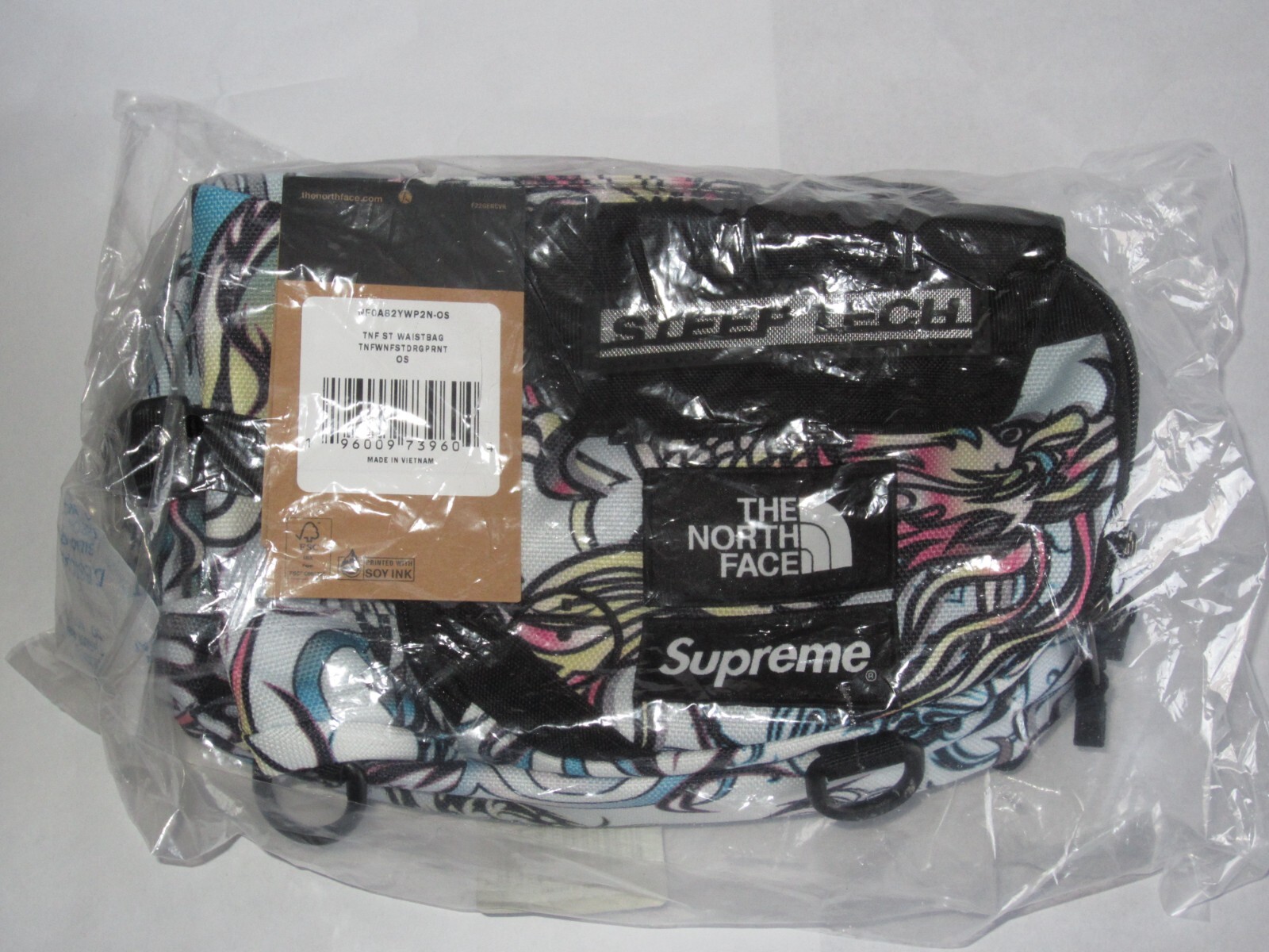 SUPREME x The North Face Steep Tech Waist Bag Multicolor Dragon NEW! F/W 2022