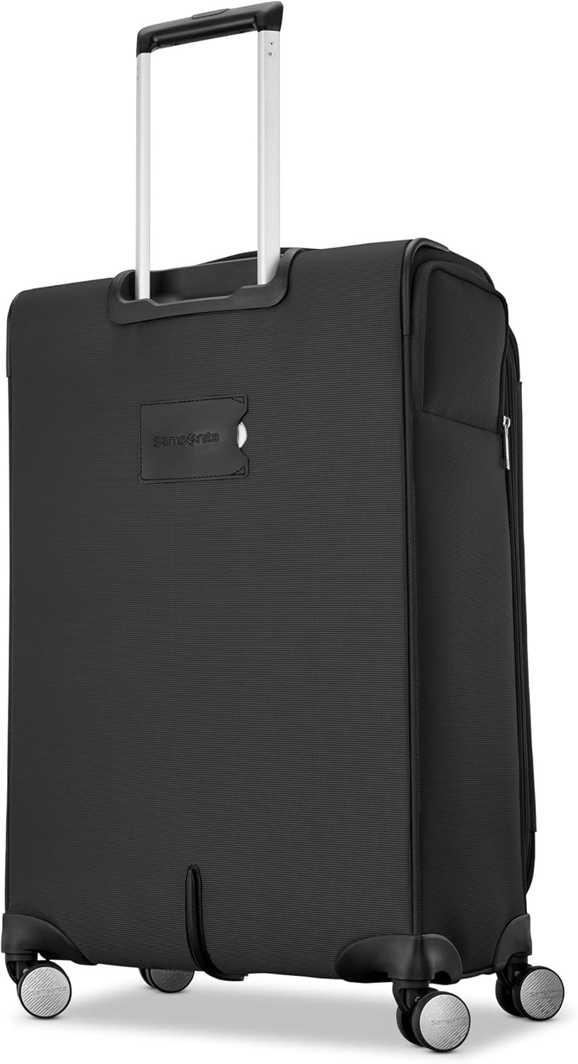 Lightweight 25″ Expandable Suitcase with 360° Spinner Wheels – Black