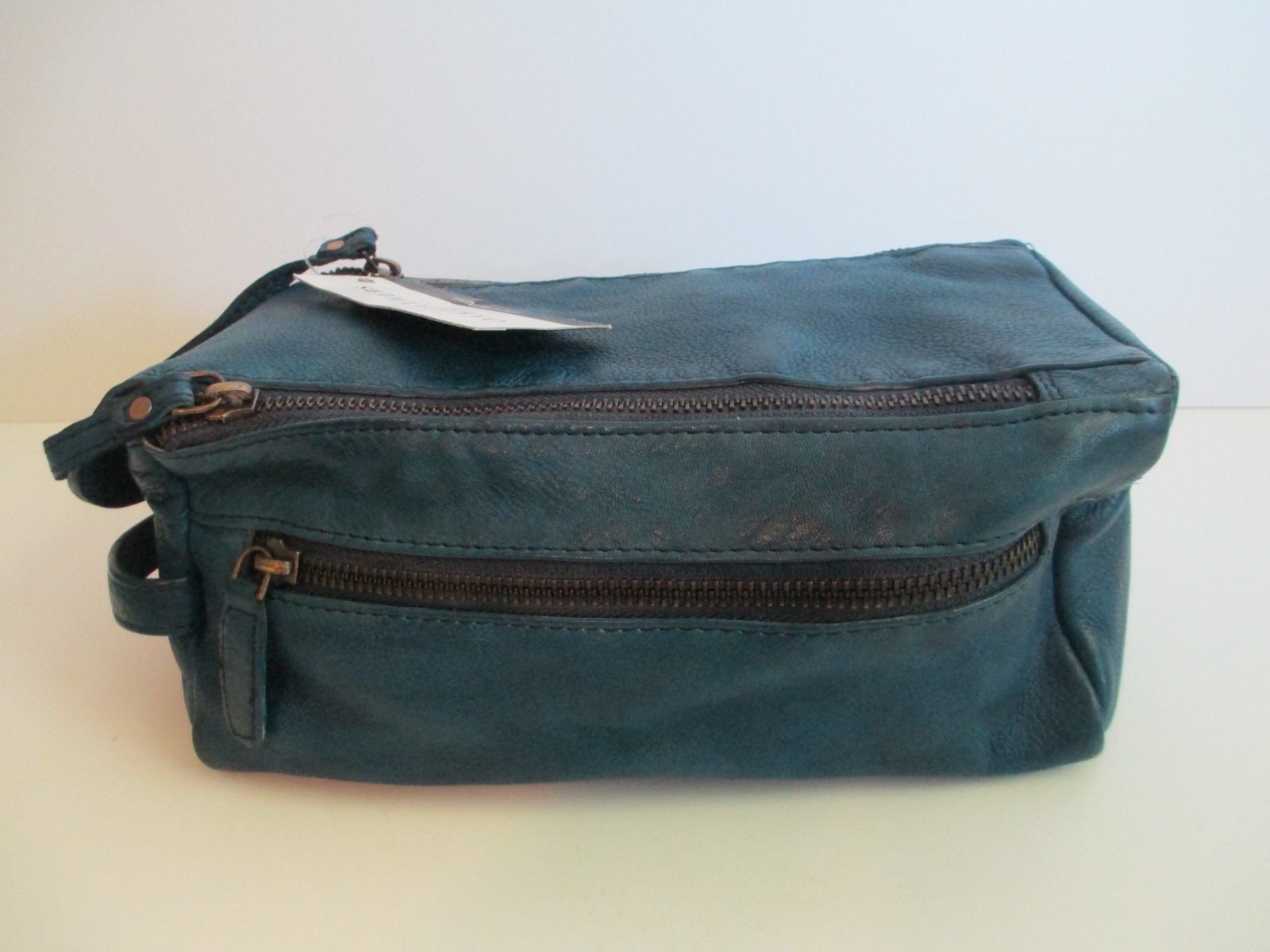 Oak Leathers Made in India Toiletry Bag Travel Makeup Shaving Blue