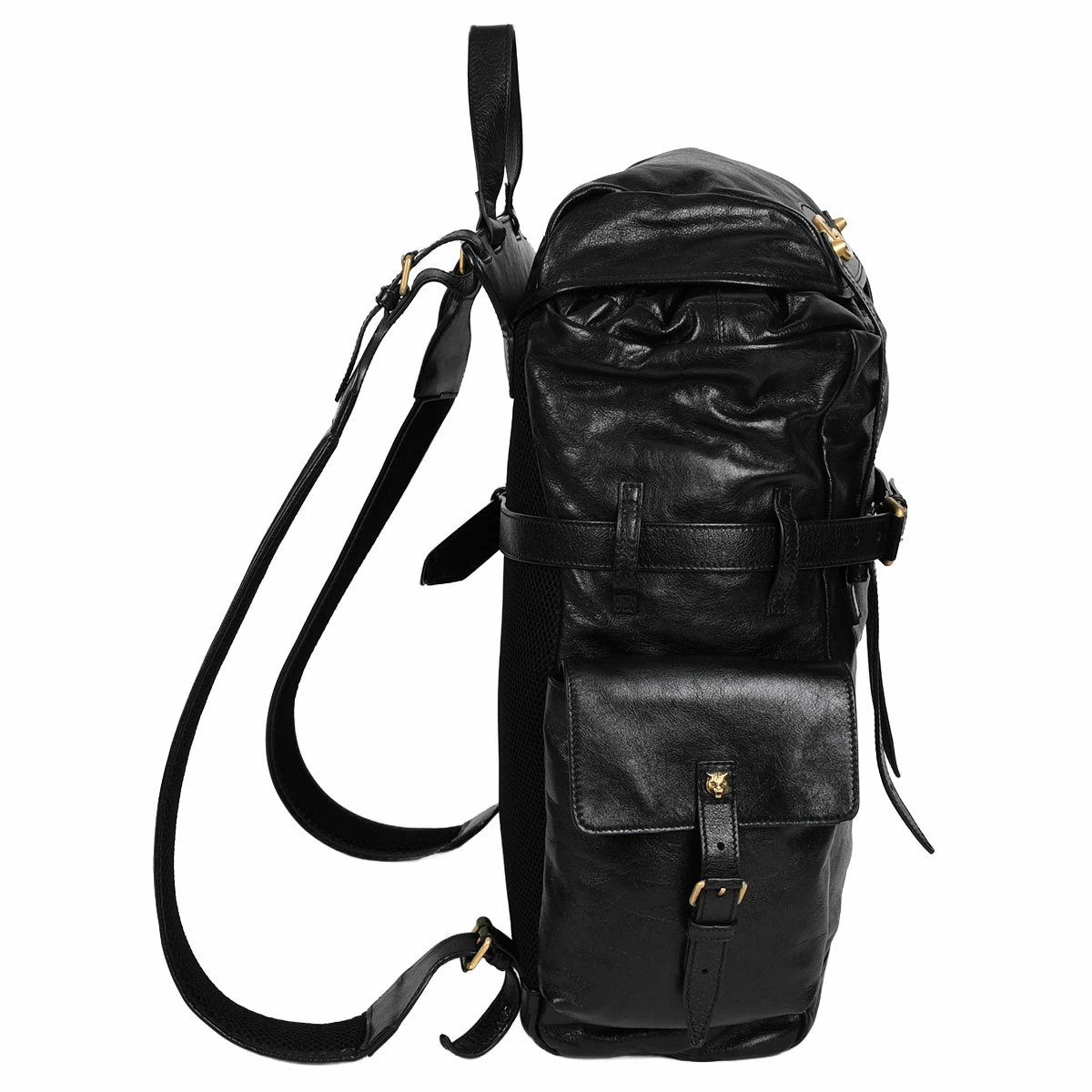 Gucci i I GG Marmont Liber Tiger Backpack Daypack Leather Black 526908 r0_0705