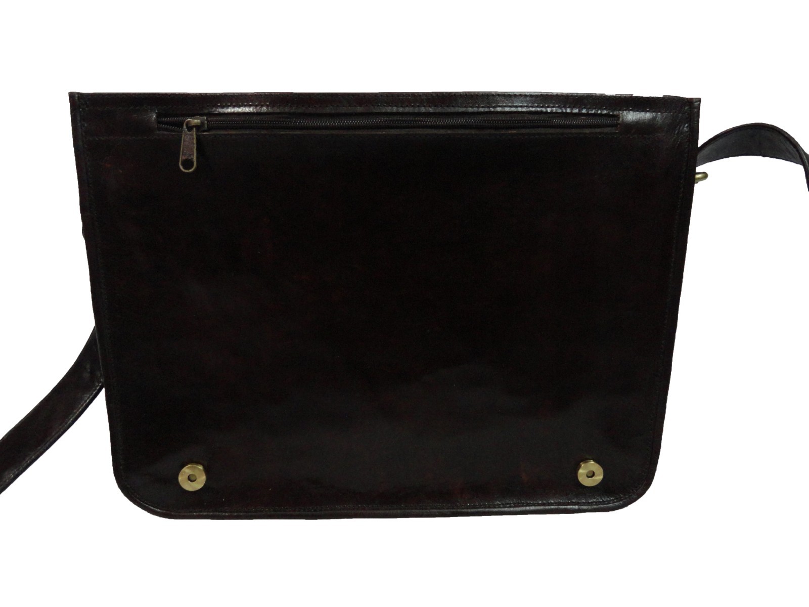 15 In Vintage Leather Messenger Bag Office Laptop Satchel School Shoulder Bags