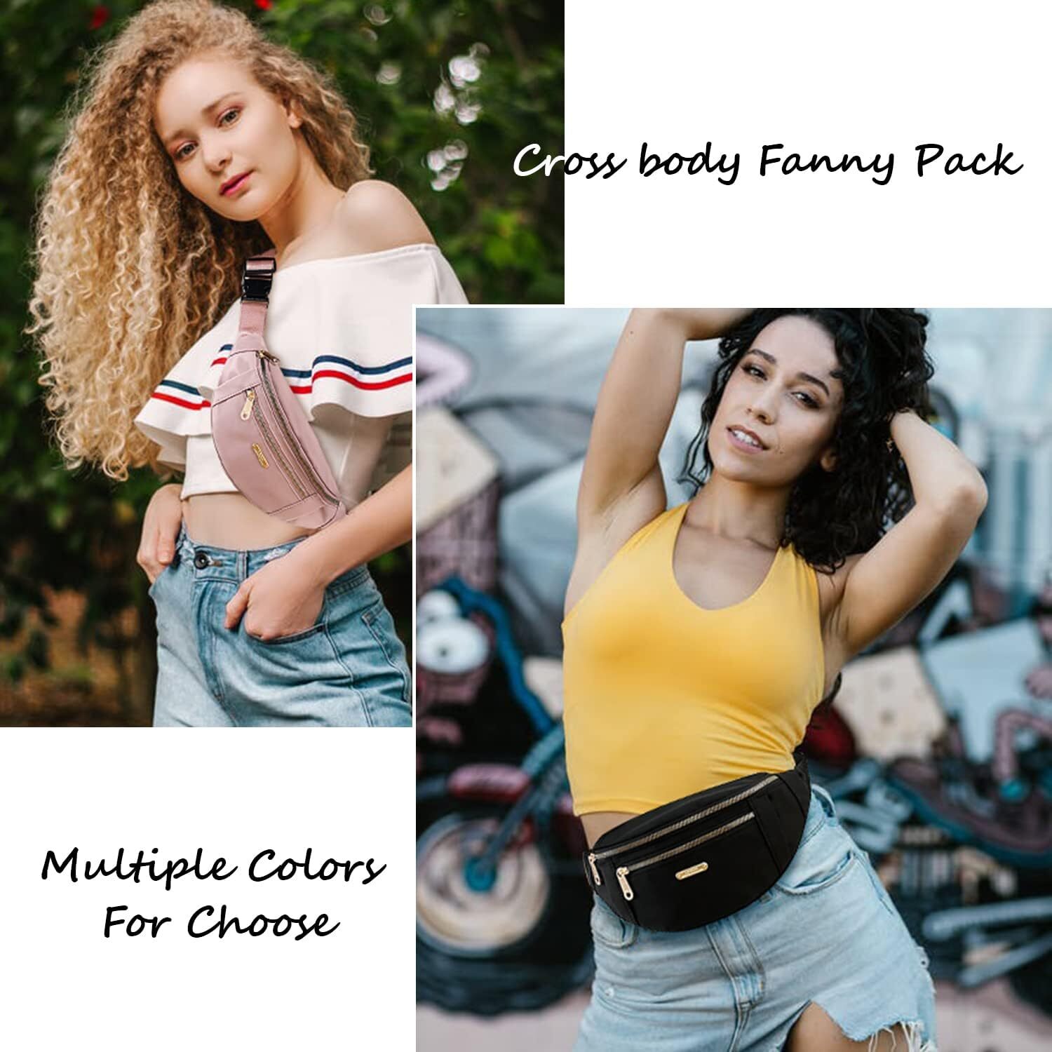 1/2 Pcs Fanny Packs Crossbody Waist Bags for Women Men Crossbody Waterproof US
