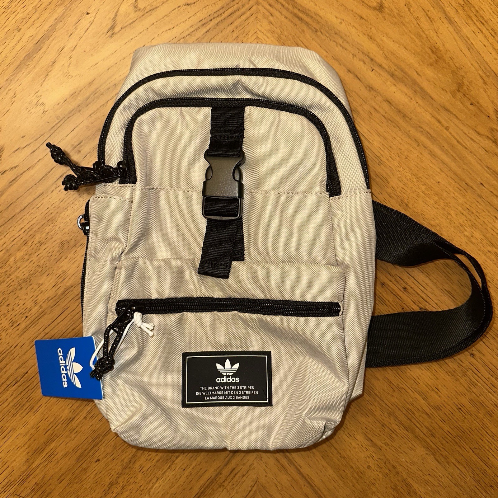 Adidas Originals Utility 3.0 Sling Backpack Beige Travel Concert Bag Crossbody
