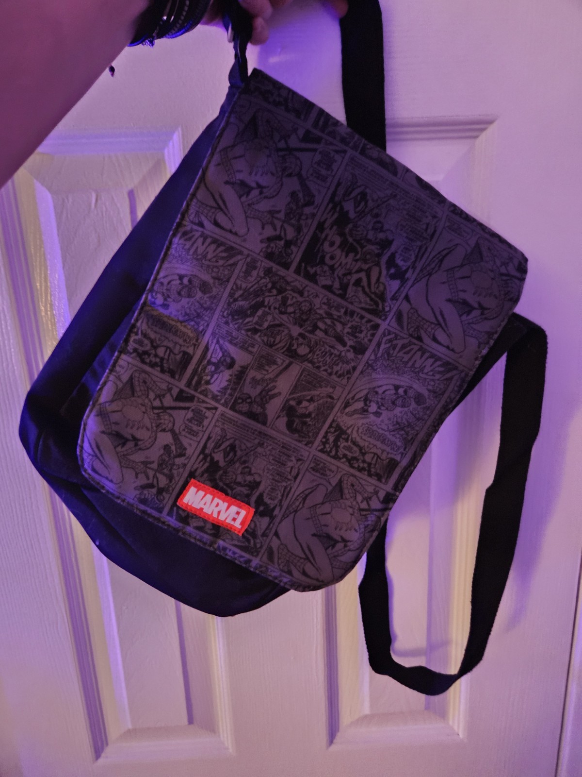 Vintage MARVEL Studios MCU Comics Messenger Bag Crossbody Satchel Spiderman RARE