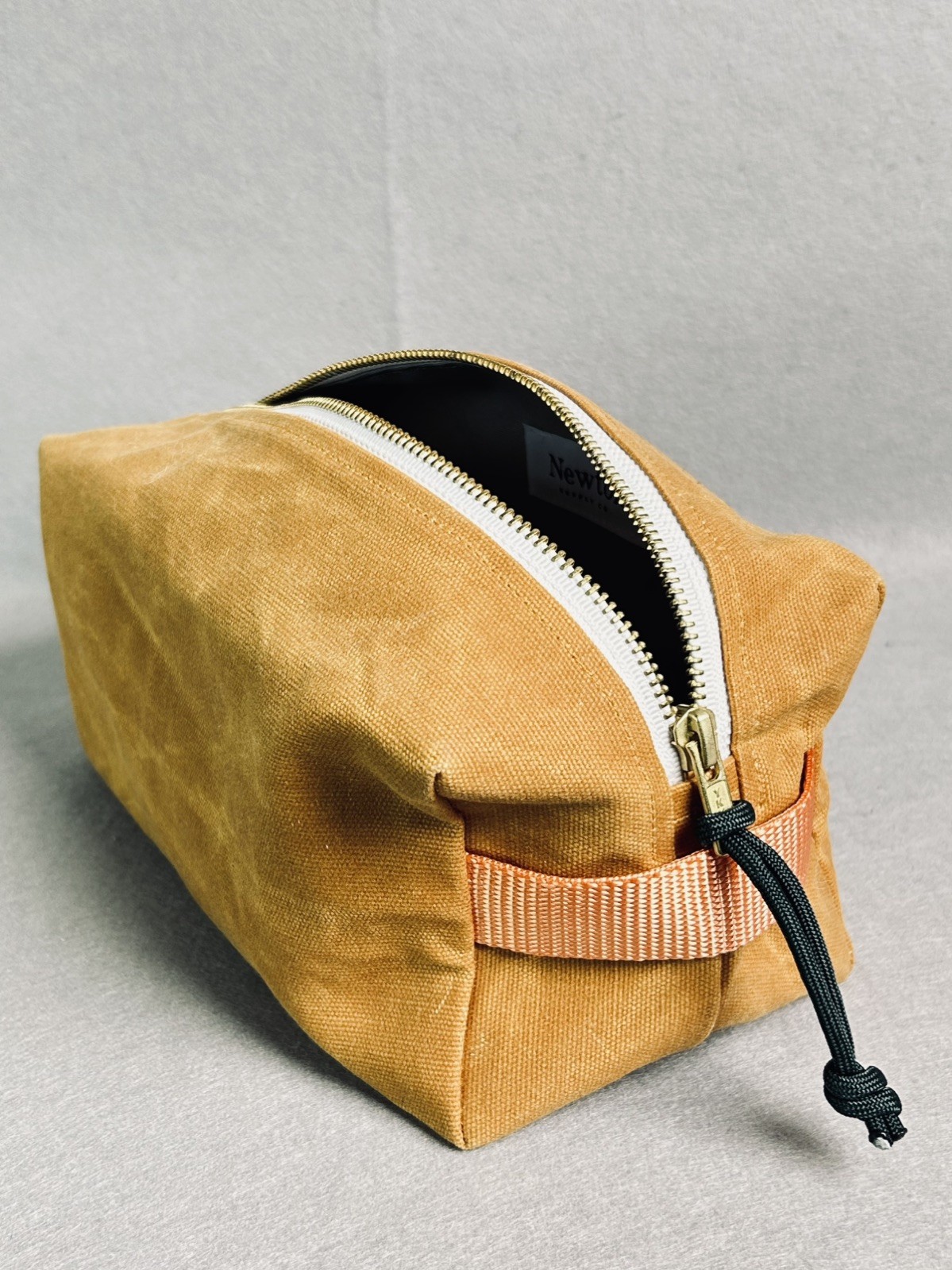 Newton Supply Co Dopp Kit Tan Waxed Canvas Toiletry Travel Cordura Waterproof