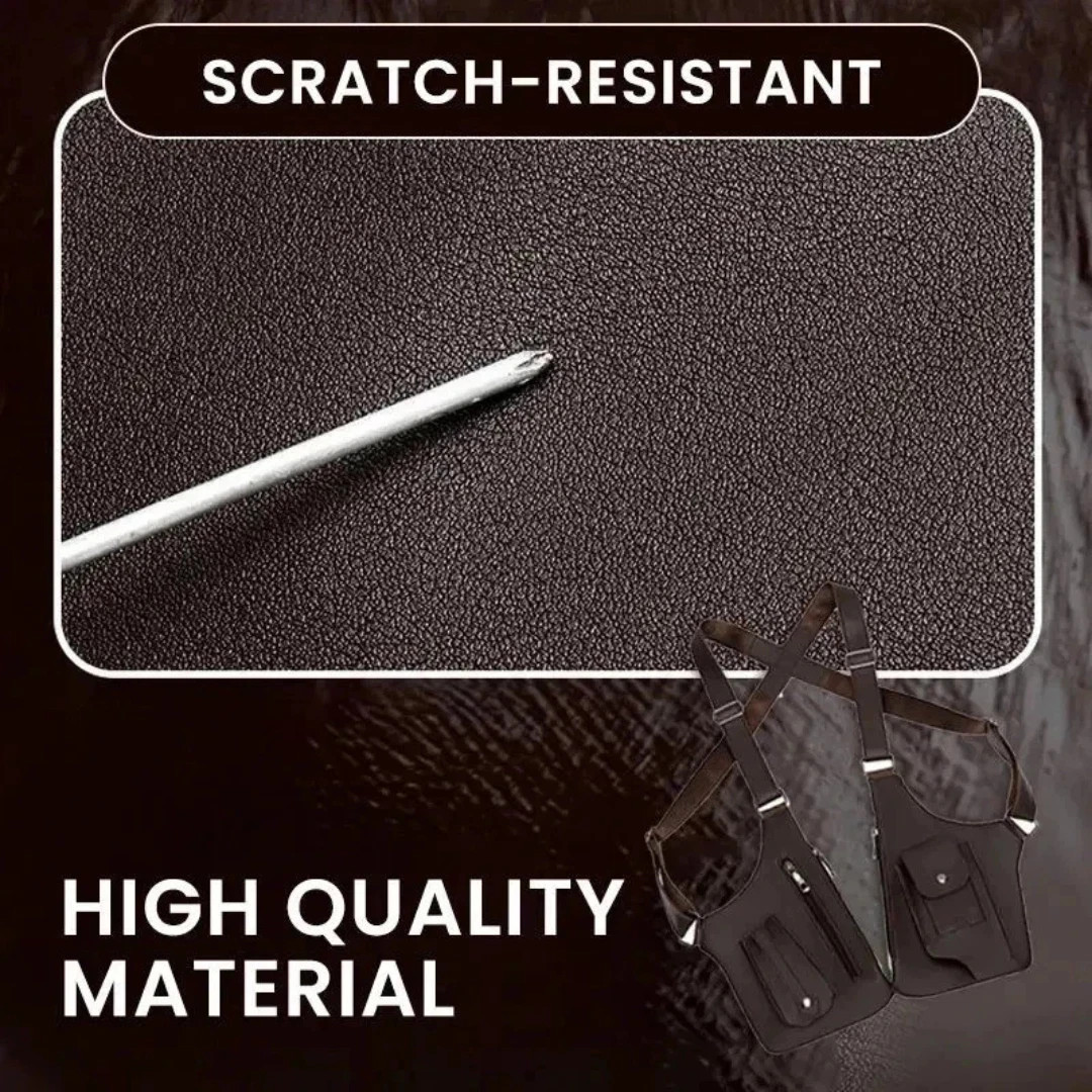 Adjustable Anti-Theft Underarm Shoulder Bag PU Leather Wallet Holster Bag
